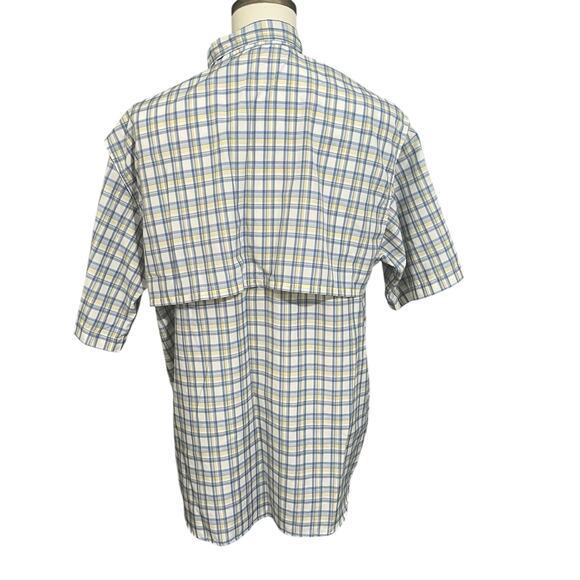 Magellan | Men's Blue Plaid Vented PFG Fishing Outdoor Performance Shirts Sz L - Picture 3 of 5